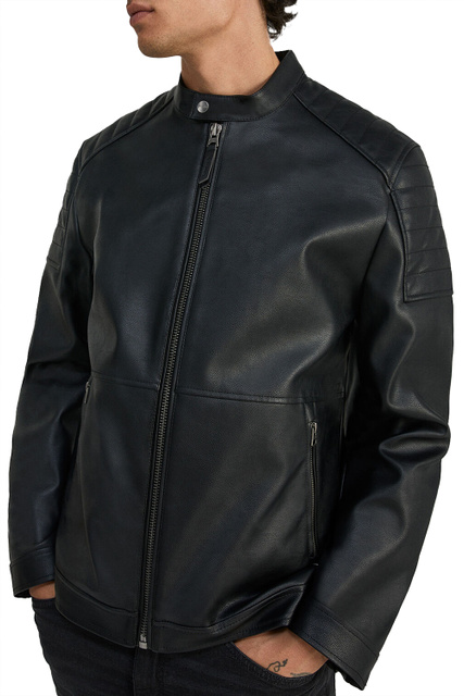 Куртка в байкерском стиле|Основной цвет:Черный|Артикул:0485162 | Фото 1