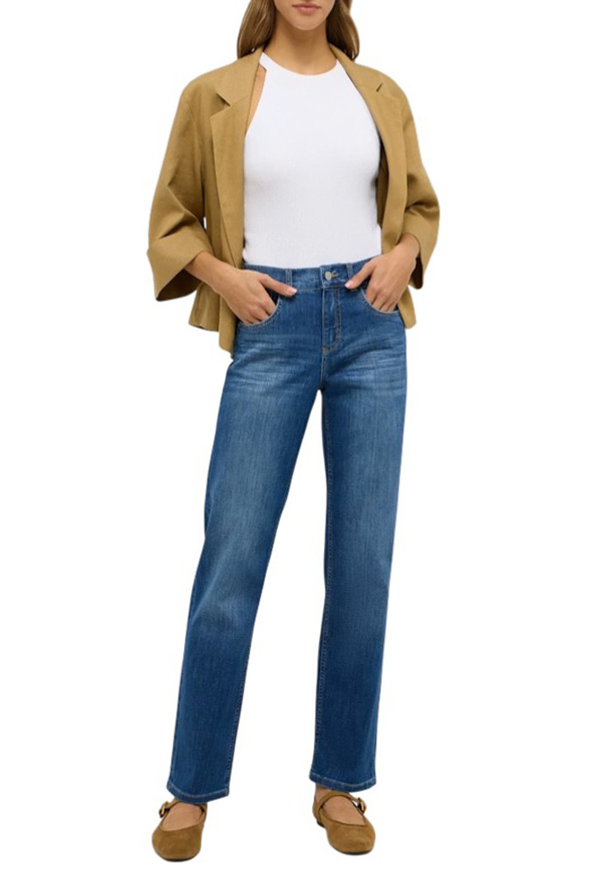 Джинсы STRAIGHT из смесового хлопка|Основной цвет:Синий Женский Angels Джинсы STRAIGHT из смесового хлопка (цвет ), артикул 350210032 | Фото 3