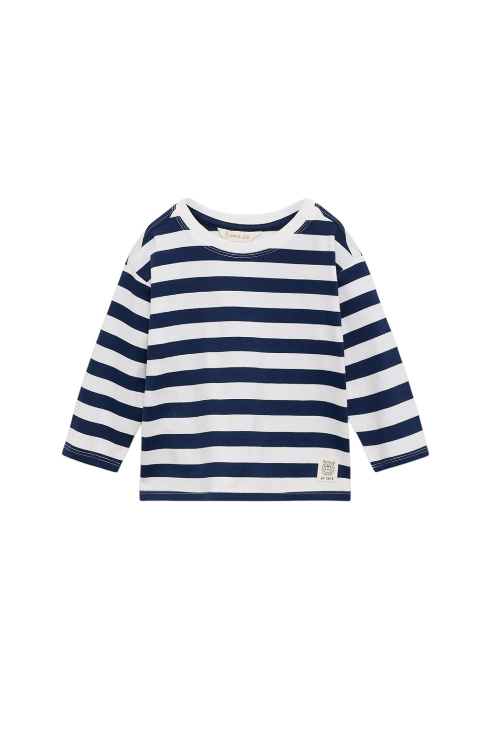 Малышам мальчикам Mango Kids Лонгслив LUCKYB в полоску (цвет ), артикул 77037672 | Фото 1