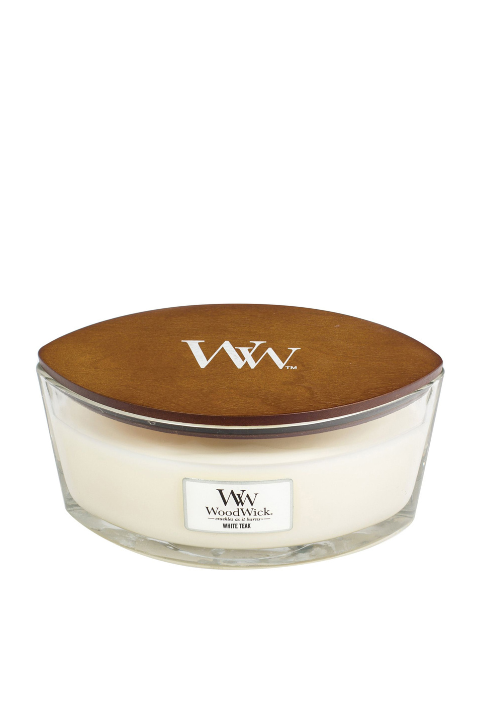 Не имеет пола Woodwick Свеча в форме эллипса "Белый тик" (цвет ), артикул 76039E | Фото 1