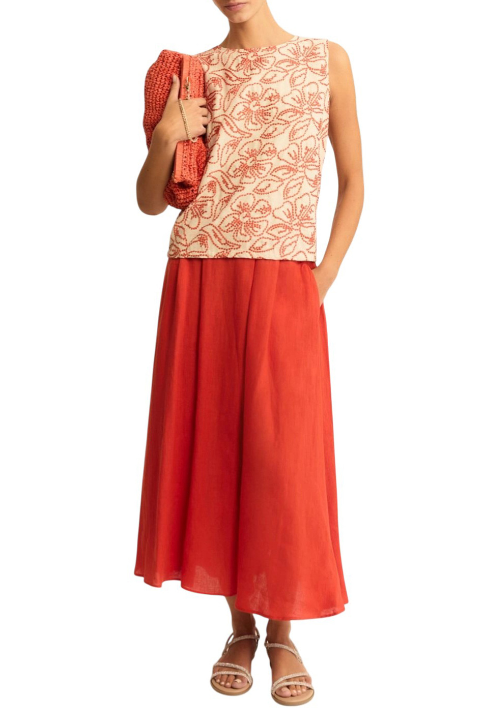 Женский Emme Marella Юбка EMMBIADA из льна (цвет ), артикул 2615101082 | Фото 2