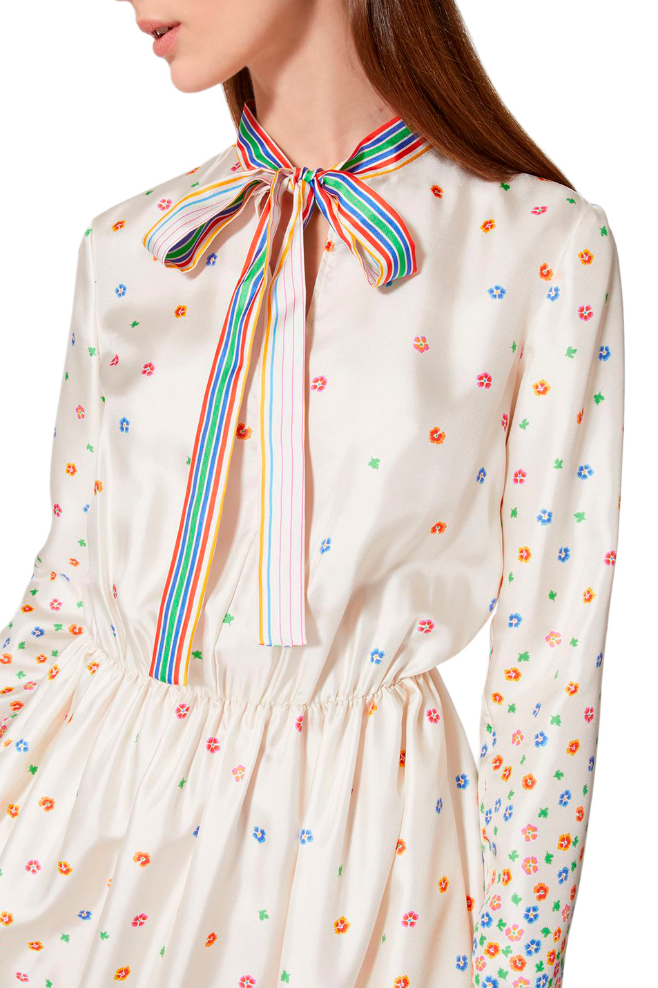 Женский Red Valentino Платье из чистого шелка (цвет ), артикул 2R3VAGR06PP | Фото 4