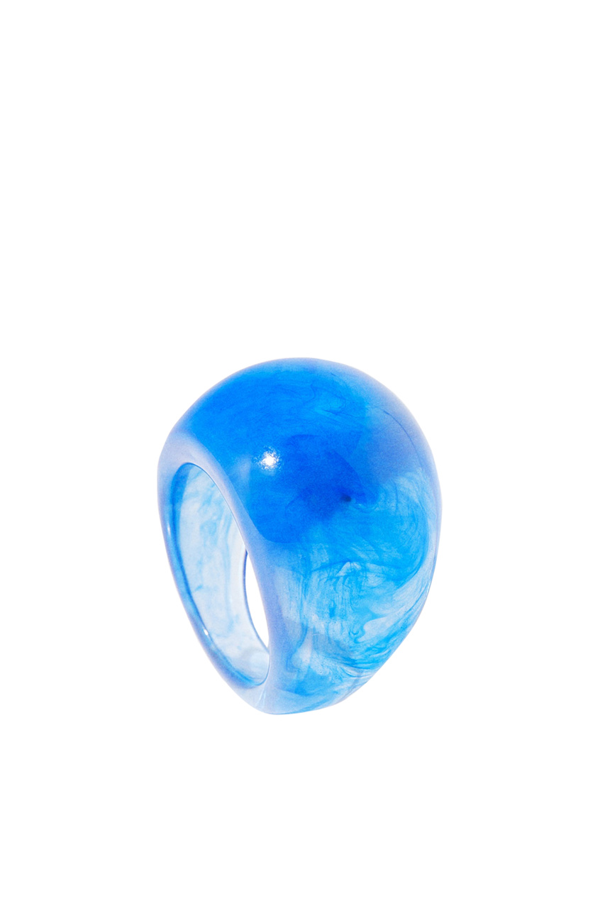 Кольцо из смолы|Основной цвет:Синий|Артикул:218492 | Фото 1