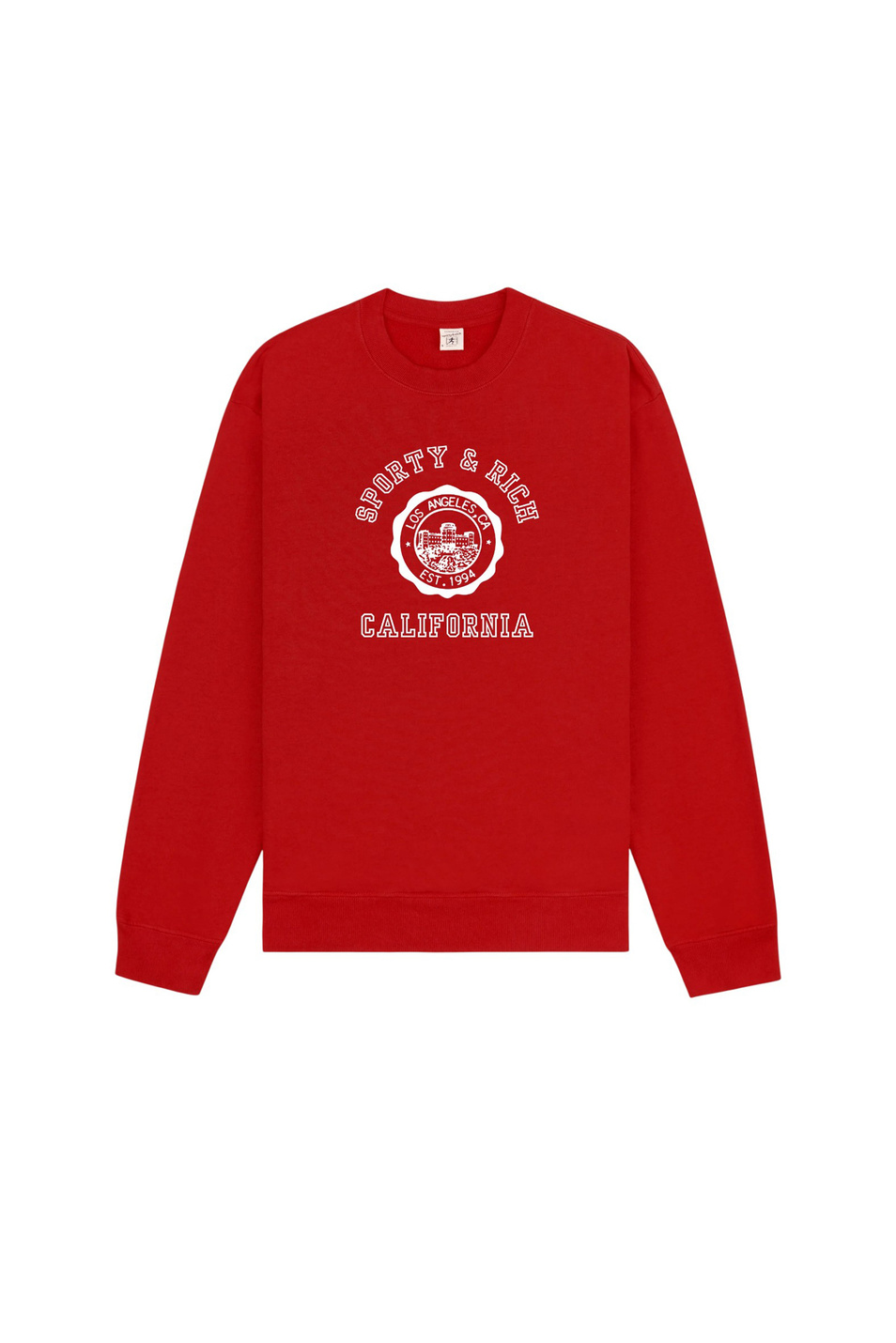 Свитшот California из хлопка|Основной цвет:Красный Женский Sporty & Rich Свитшот California из хлопка (цвет ), артикул ST07164033RE15 | Фото 1