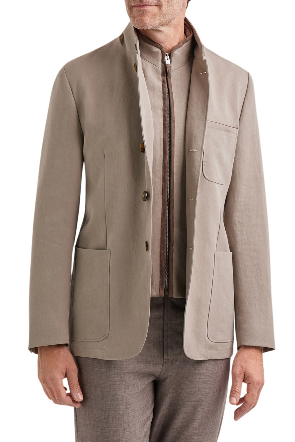 Мужской Canali Пиджак из льна (цвет ), артикул 31020HCU06017 | Фото 3