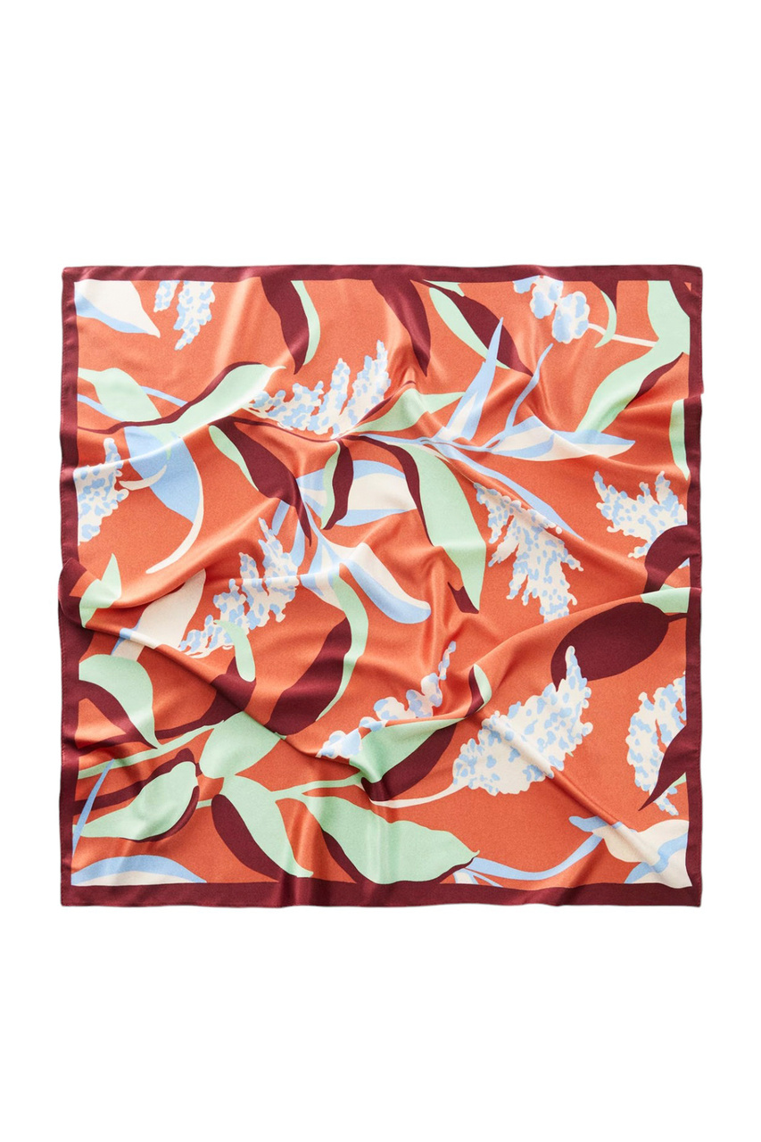 Платок BAMBU с цветочным принтом|Основной цвет:Разноцветный|Артикул:67024027 | Фото 1