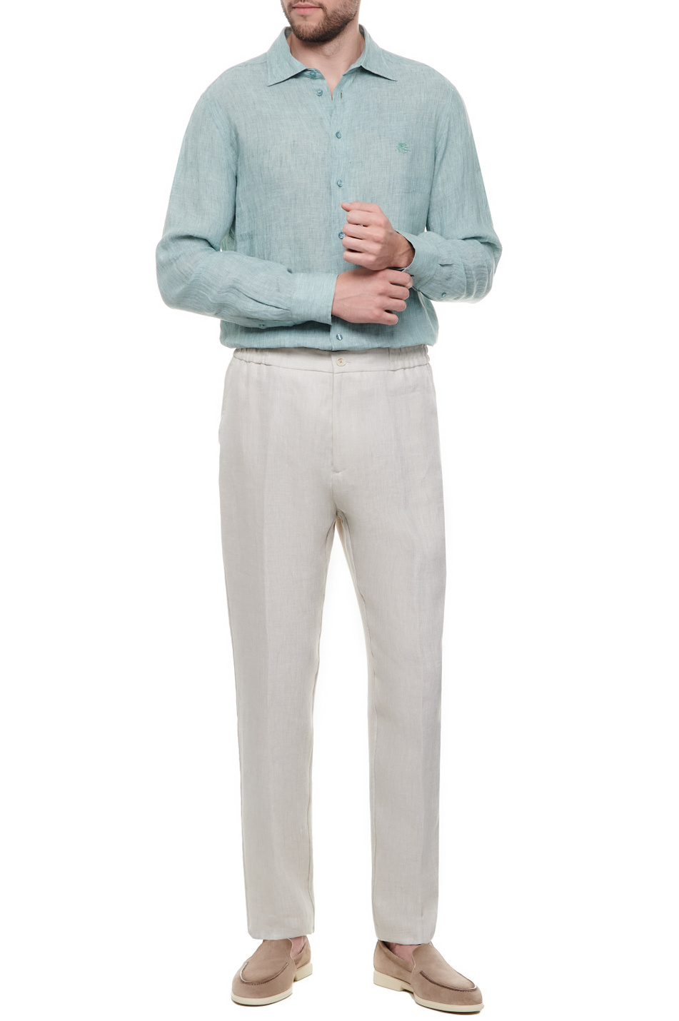 Мужской Etro Рубашка из чистого льна (цвет ), артикул MRIB000299TU3D6V8617 | Фото 2