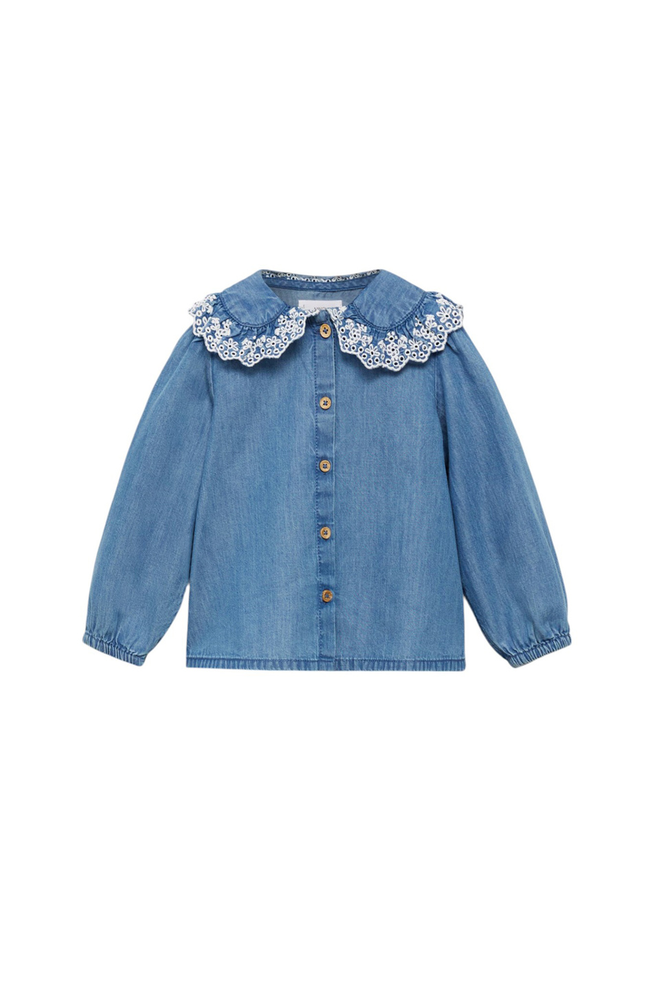 Малышкам девочкам Mango Kids Блузка MARSELLA из натурального хлопка (цвет ), артикул 87014799 | Фото 1