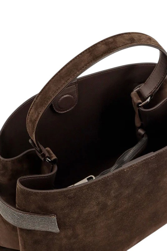 Женский Brunello Cucinelli Сумка из натуральной замши (цвет ), артикул MBDLD2503 | Фото 4