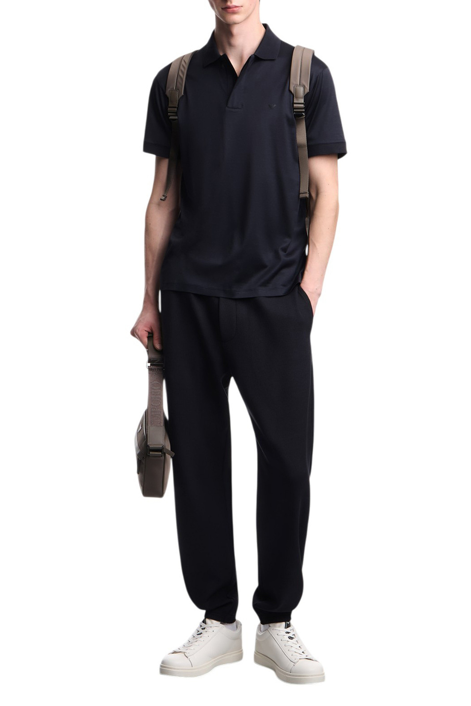 Мужской Emporio Armani Поло с логотипом (цвет ), артикул EM005492-AF24839 | Фото 2