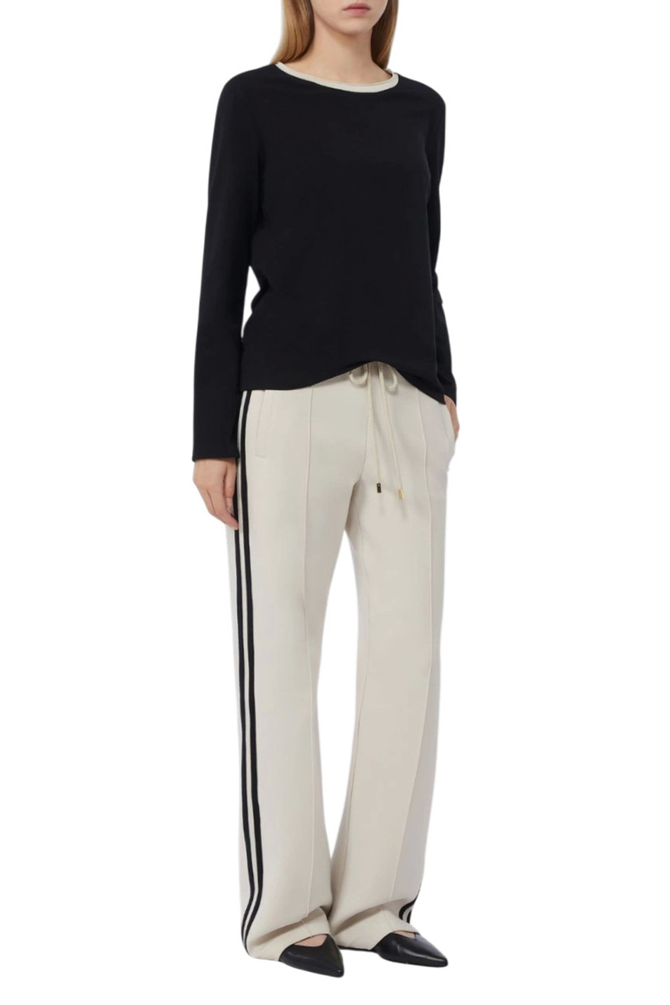 Женский Max Mara Лонгслив DIVINA с контрастным воротником (цвет ), артикул 2619971041 | Фото 2