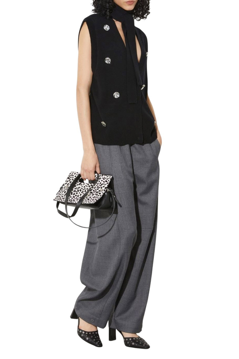 Брюки MCONOME с завышенной талией|Основной цвет:Серый Женский MAX&Co. Брюки MCONOME с завышенной талией (цвет ), артикул 2616131101 | Фото 2