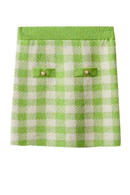 Трикотажная юбка DOTTY|Основной цвет:Зеленый|Артикул:27095797 | Фото 1