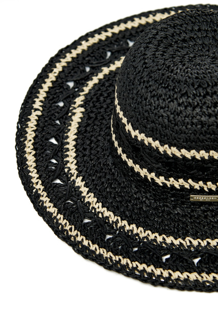 Шляпа с металлическим лого|Основной цвет:Черный|Артикул:055067-00000 | Фото 2