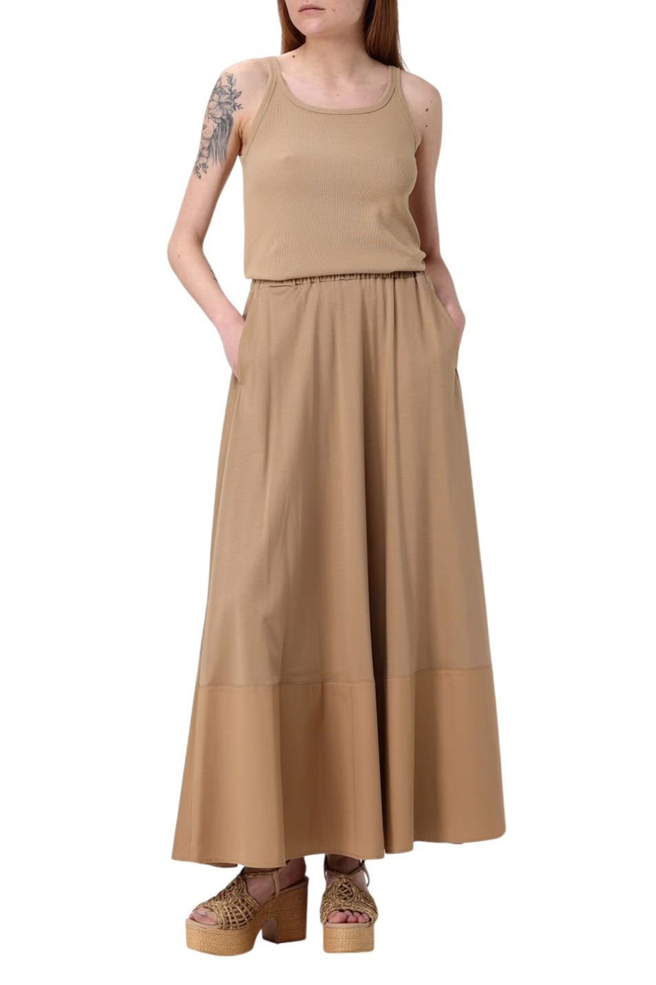 Женский Max Mara Юбка RIBES из смесового хлопка (цвет ), артикул 2616771018 | Фото 3