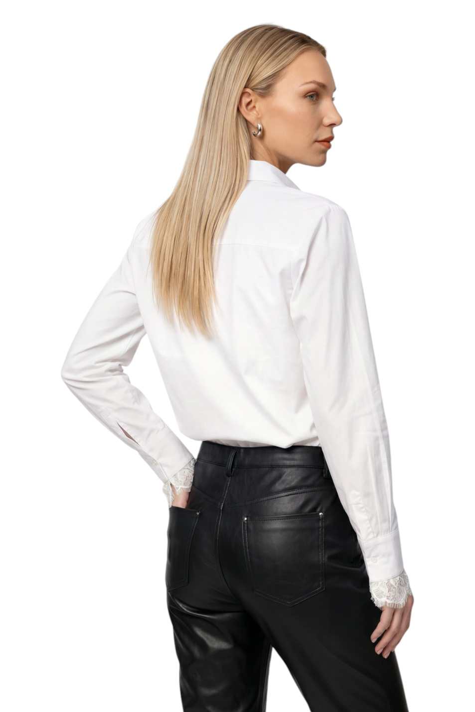 Рубашка с кружевом|Основной цвет:Белый Женский Monari Рубашка с кружевом (цвет ), артикул 809740 | Фото 4
