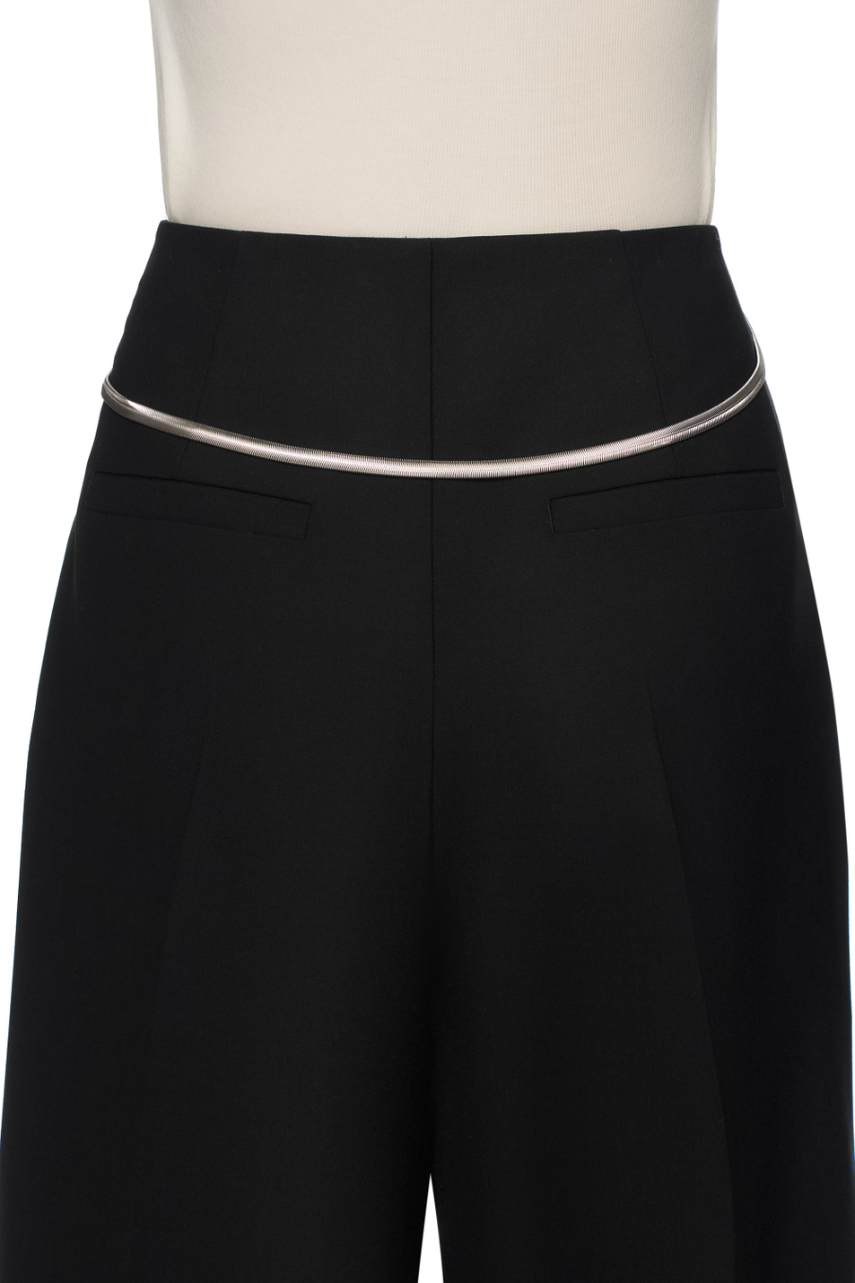 Брюки FANTE с поясом|Основной цвет:Черный Женский Sportmax Брюки FANTE с поясом (цвет ), артикул 2612131031 | Фото 6