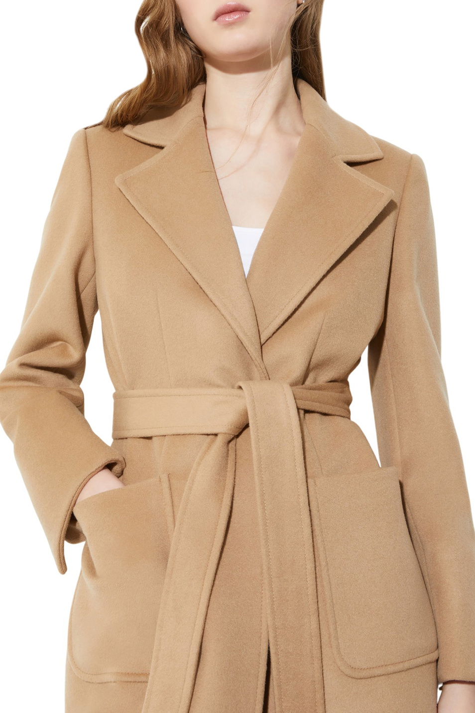 Пальто RUNAWAY с поясом|Основной цвет:Бежевый Женский MAX&Co. Пальто RUNAWAY с поясом (цвет ), артикул 2528016024 | Фото 5