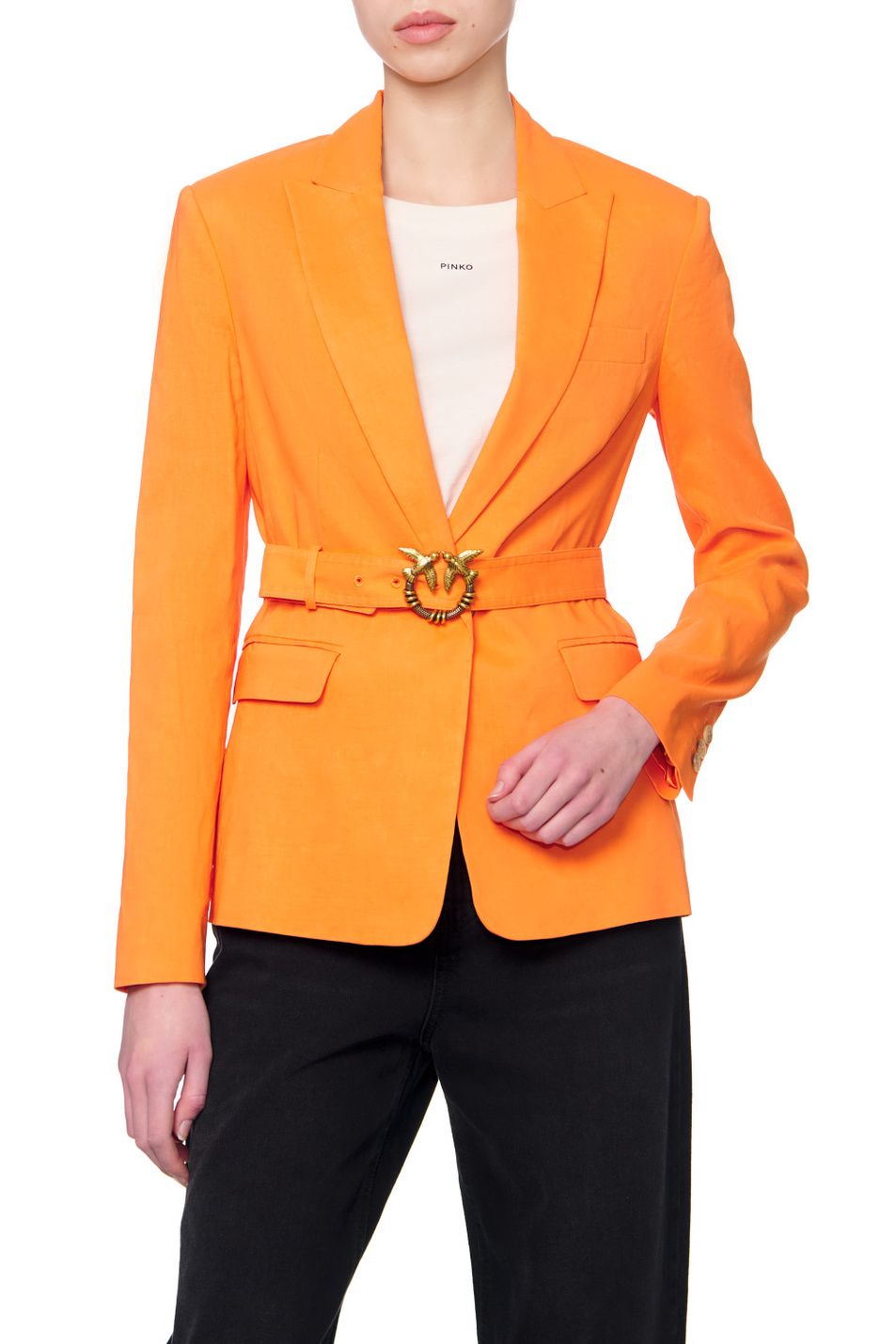 Женский Pinko Однотонный пиджак с поясом (цвет ), артикул 1G17CB7435 | Фото 5
