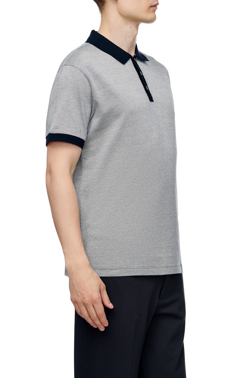 Мужской Emporio Armani Футболка поло из натурального хлопка (цвет ), артикул 6L1F7R-1JB1Z | Фото 3