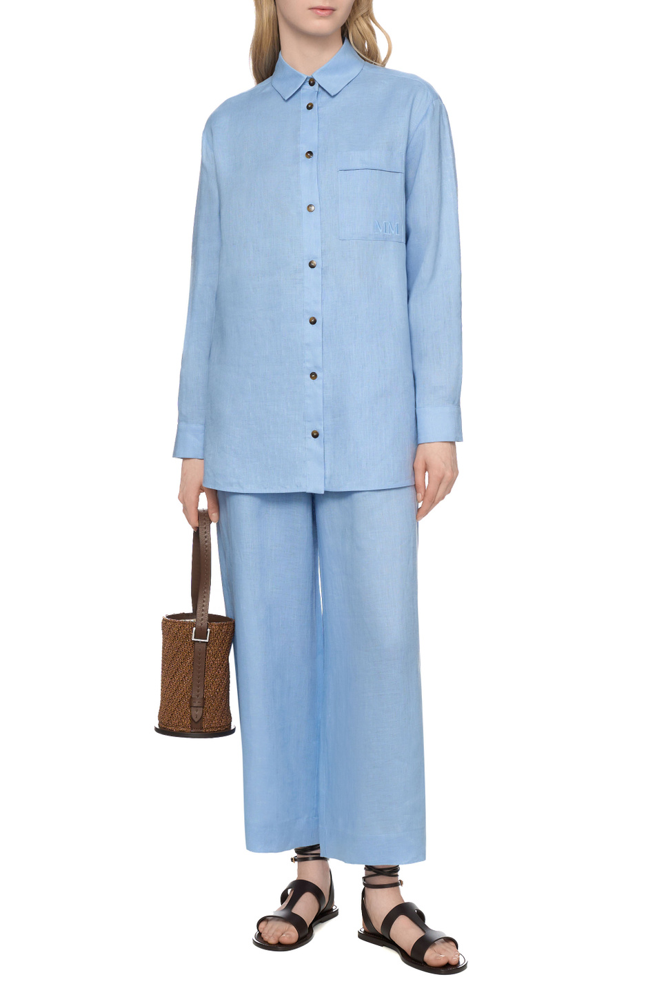 Женский Max Mara Брюки MINNIE из льна (цвет ), артикул 2516131018 | Фото 3