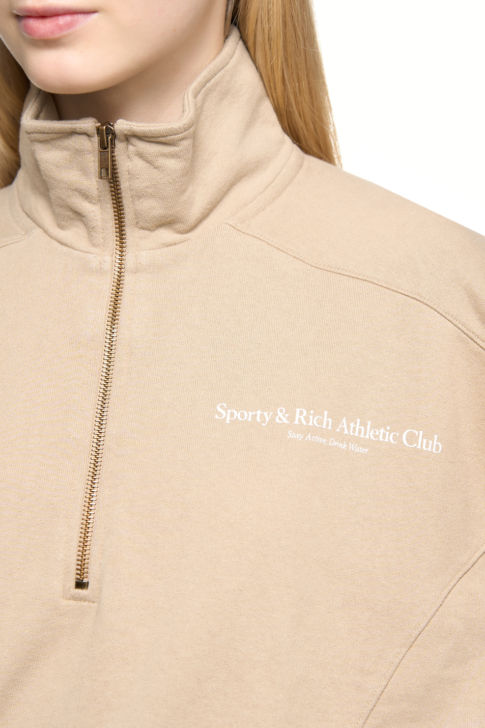 Женский Sporty & Rich Толстовка Athletic Club из натурального хлопка (цвет ), артикул WS069S405AE | Фото 6