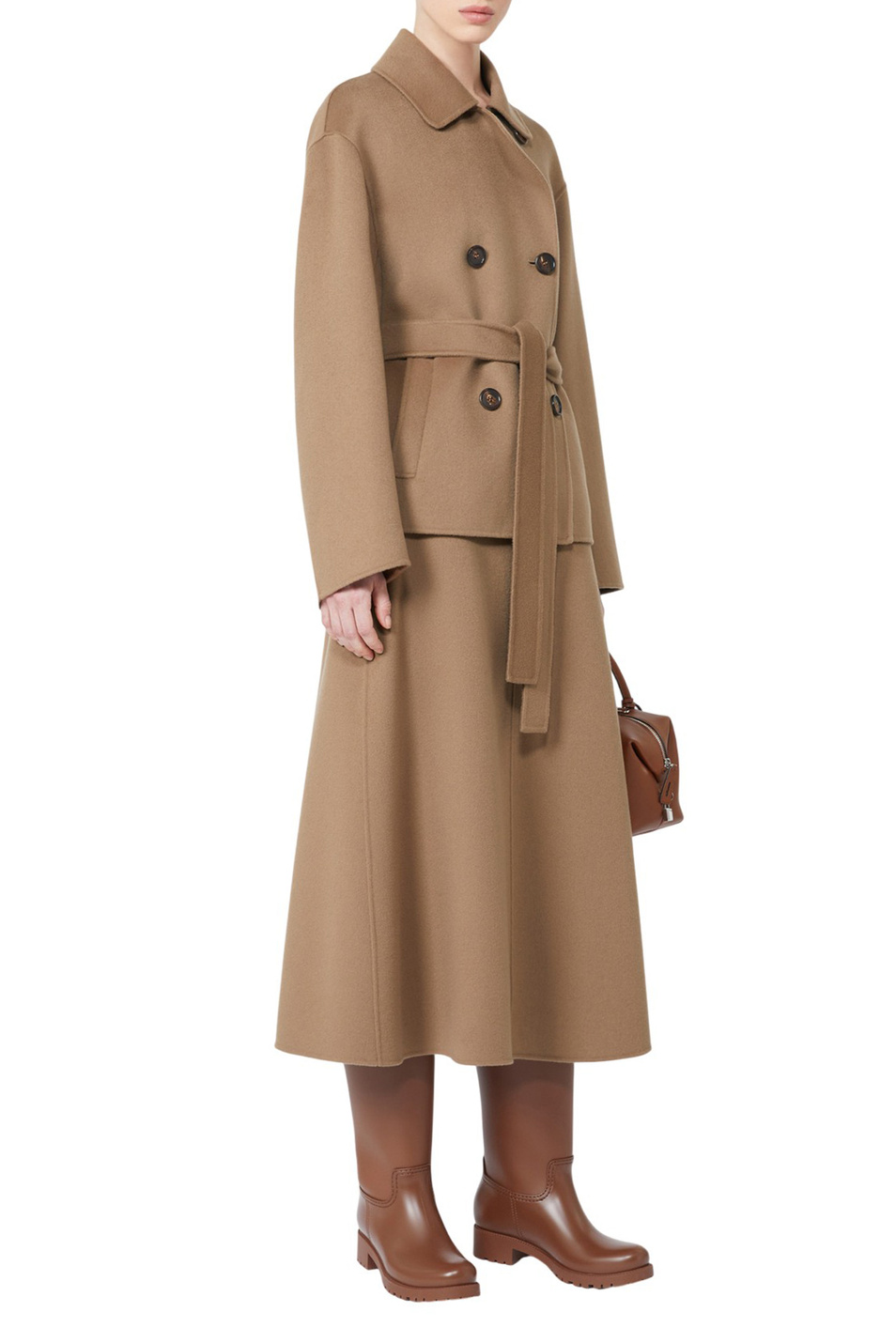 Женский Max Mara Полупальто CAROLINA из шерсти (цвет ), артикул 2529046123 | Фото 2