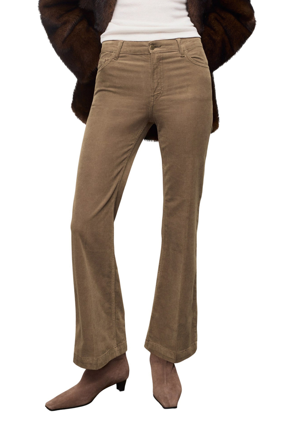 Брюки JOLENEP вельветовые|Основной цвет:Бежевый Женский Mango Брюки JOLENEP вельветовые (цвет ), артикул 17057771 | Фото 3