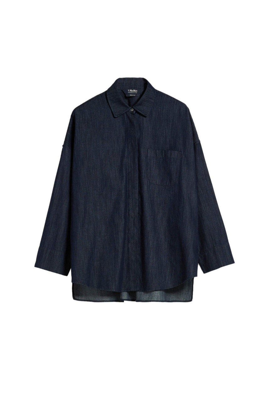 Рубашка DIONISO из натурального хлопка|Основной цвет:Синий|Артикул:2419111101 | Фото 1