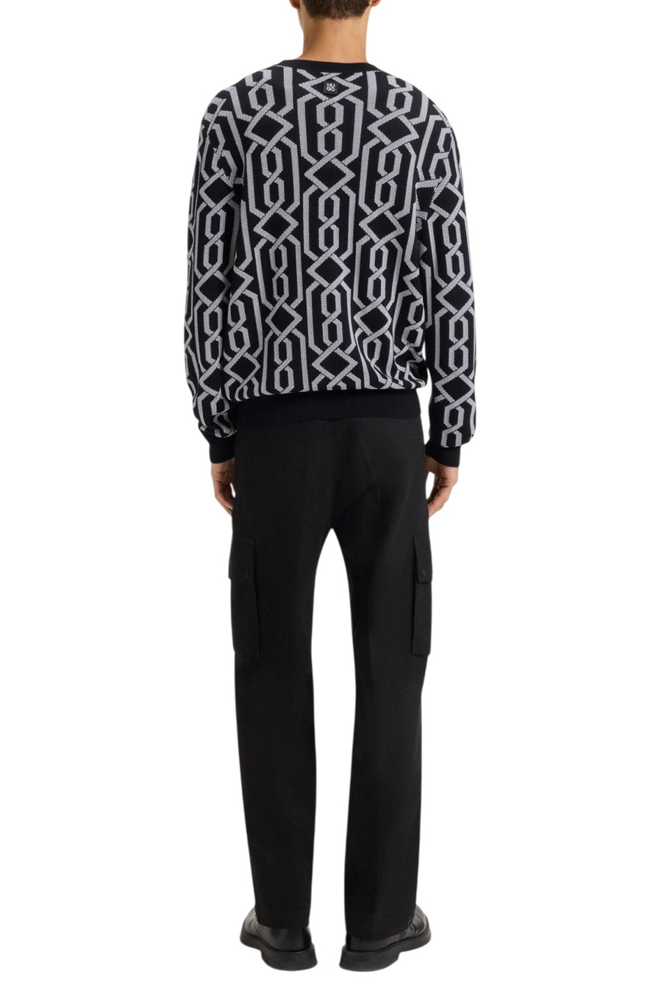Джемпер Souvawn с принтом|Основной цвет:Черный Мужской HUGO Джемпер Souvawn с принтом (цвет ), артикул 50547001 | Фото 4