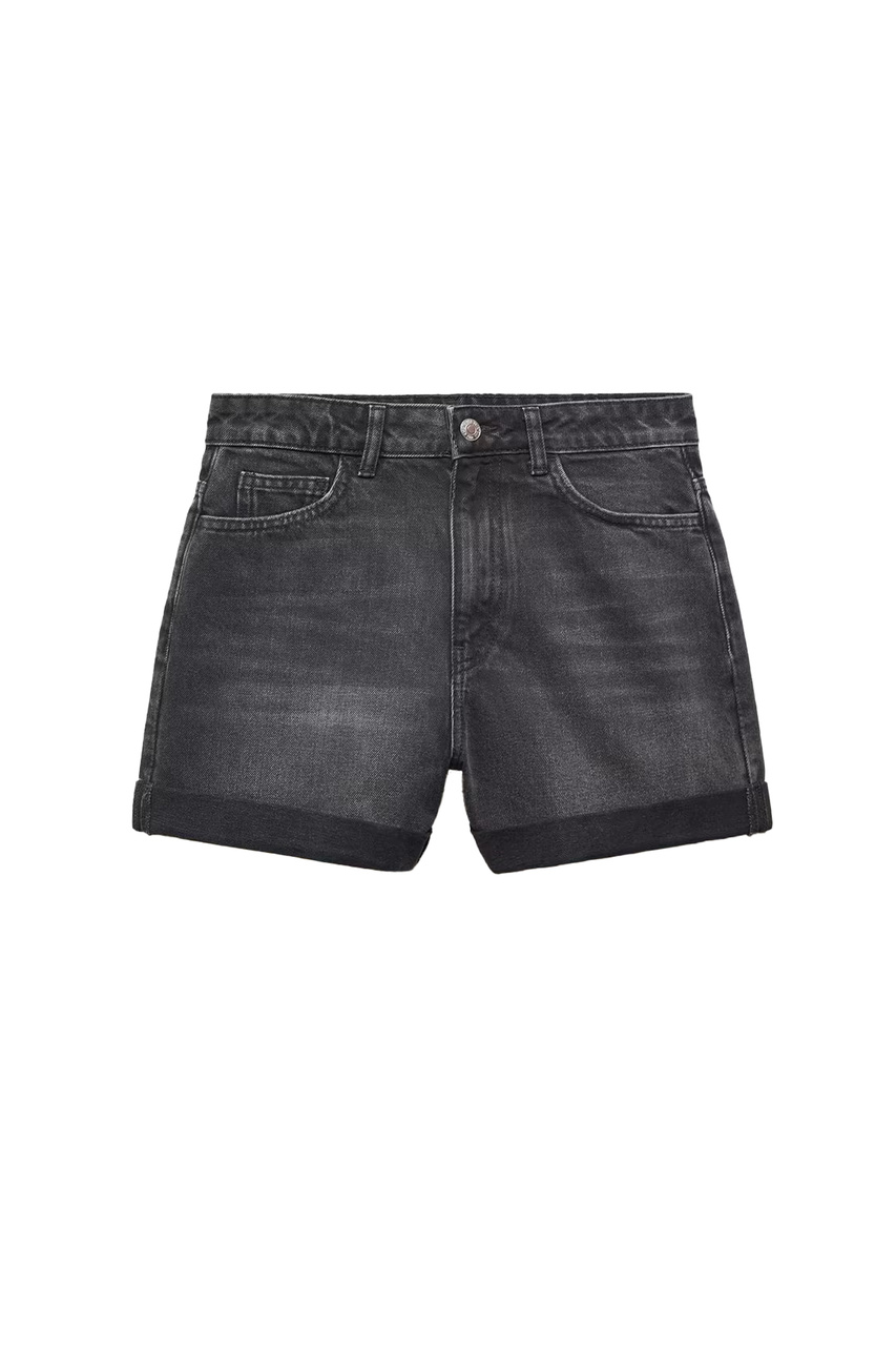 Шорты MOM80 джинсовые из натурального хлопка|Основной цвет:Черный|Артикул:67017133 | Фото 1