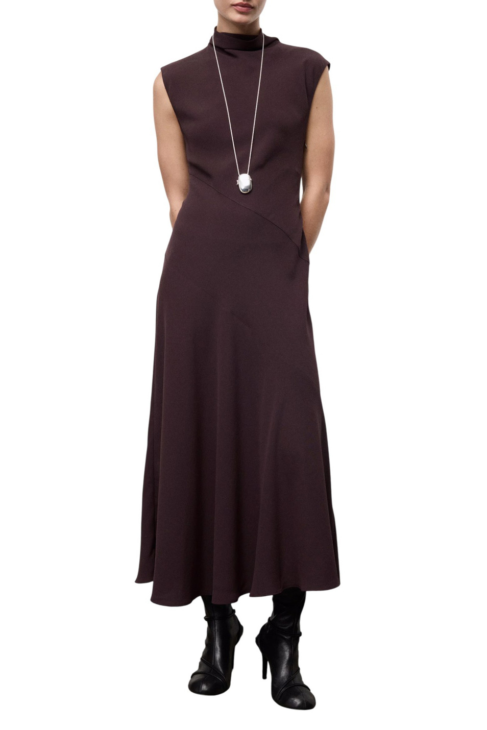 Женский Mango Платье COCO с высоким воротником (цвет ), артикул 17025818 | Фото 2