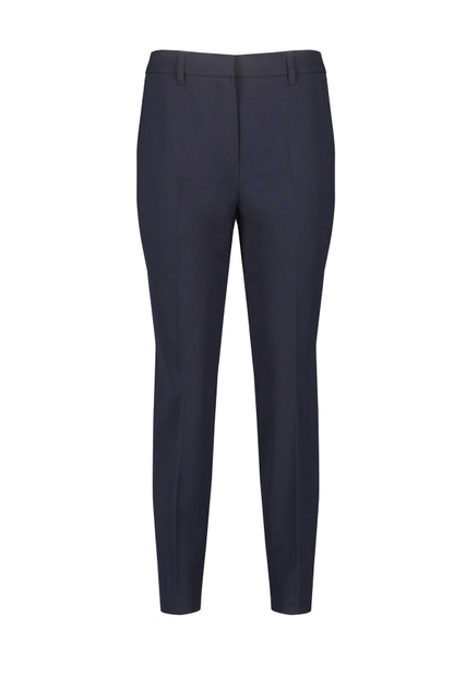 Однотонные укороченные брюки|Основной цвет:Синий|Артикул:920984-19800 | Фото 1