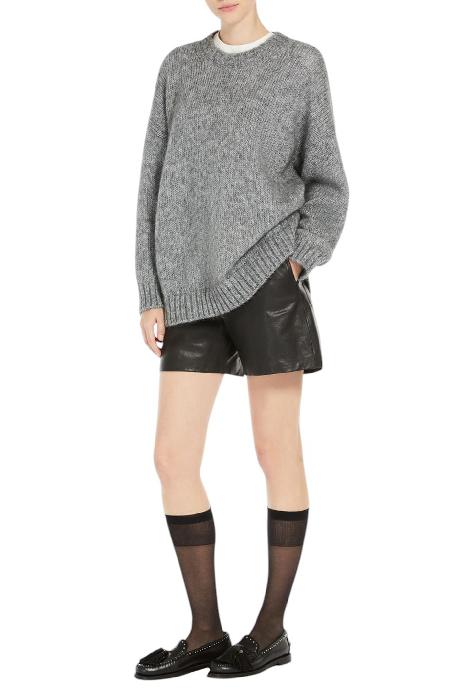 Женский Weekend Max Mara Шорты VIRGOLA из натуральной кожи (цвет ), артикул 2515431011 | Фото 2