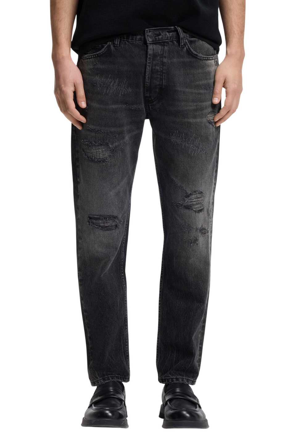 Мужской HUGO Джинсы из хлопка (цвет ), артикул 50554147 | Фото 3