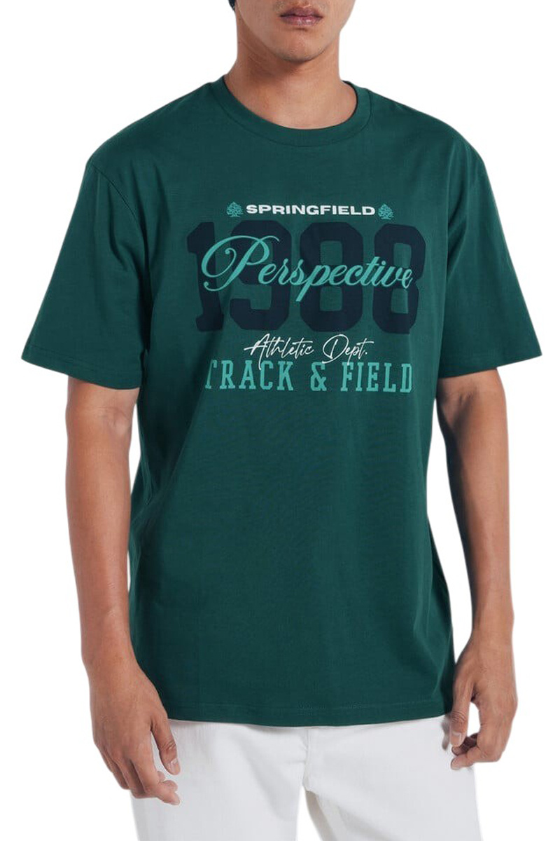 Мужской Springfield Футболка из натурального хлопка (цвет ), артикул 0242458 | Фото 1