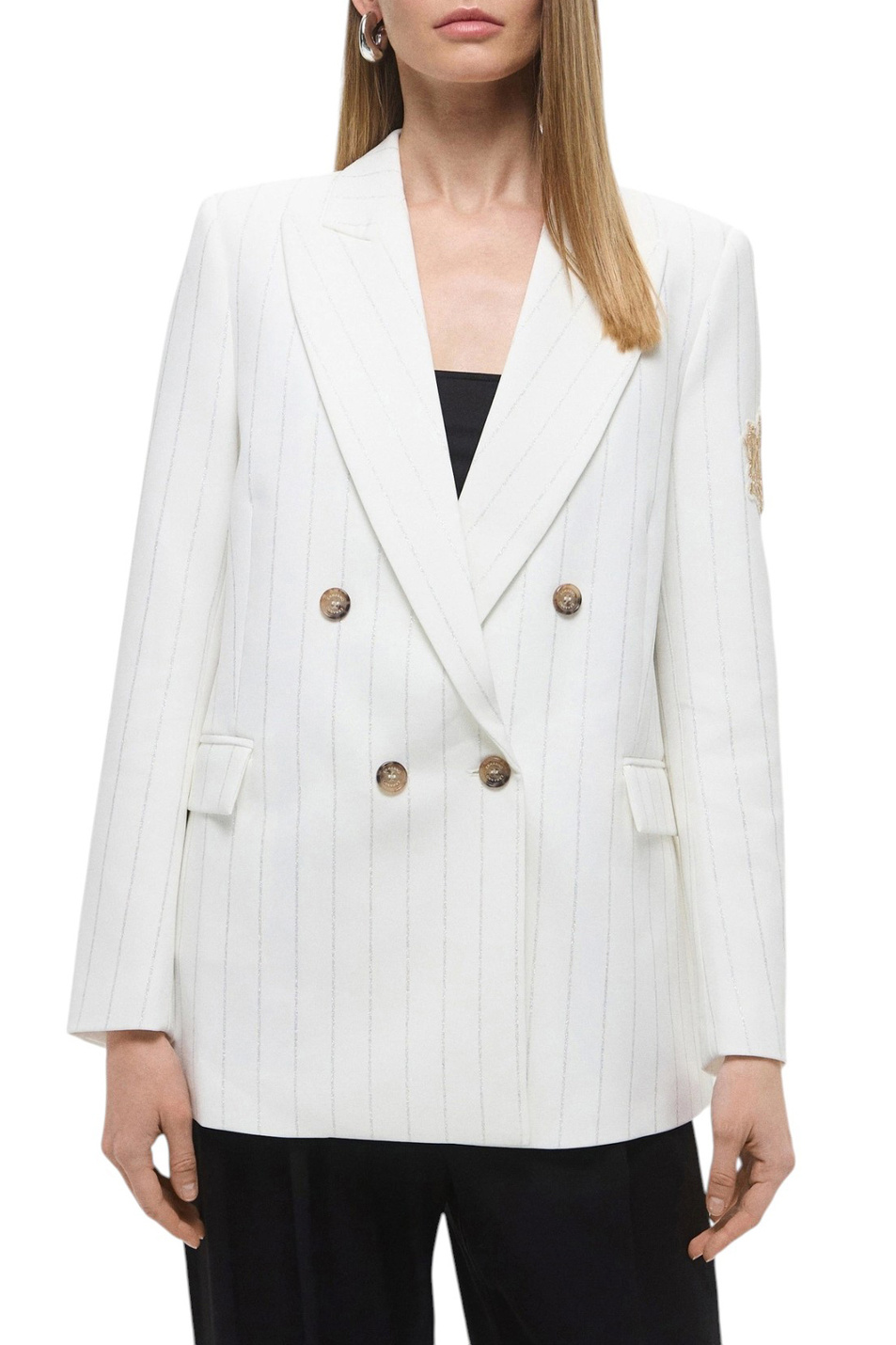 Женский Ermanno Firenze Пиджак в полоску (цвет ), артикул D46EI001EV7 | Фото 4