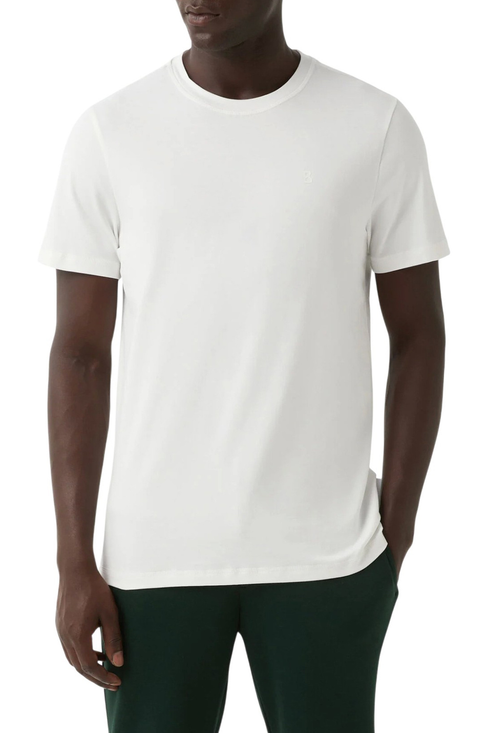 Футболка ROC из эластичного хлопка с логотипом|Основной цвет:Кремовый Мужской Bogner Футболка ROC из эластичного хлопка с логотипом (цвет ), артикул 58446604 | Фото 3