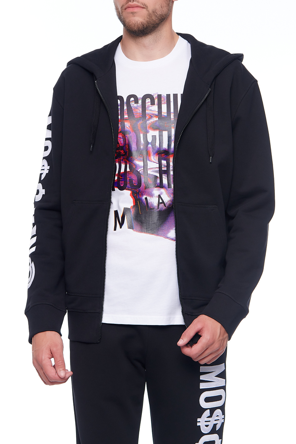 Мужской Moschino Толстовка из натурального хлопка с логотипом на рукаве (цвет ), артикул A1716-7027 | Фото 1