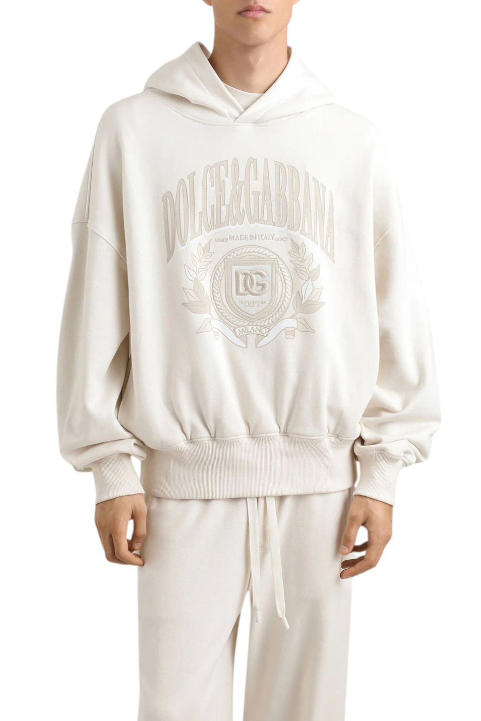 Мужской Dolce & Gabbana Худи из хлопка (цвет кремовый), артикул G9BJGZ-G7O2J | Фото 3