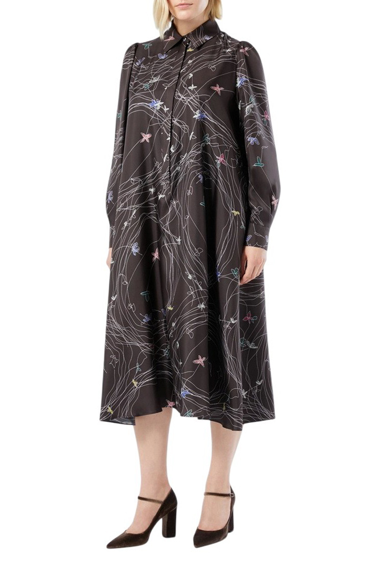 Женский Marina Rinaldi Платье FIUMANA из шелка (цвет ), артикул 2527226012 | Фото 3