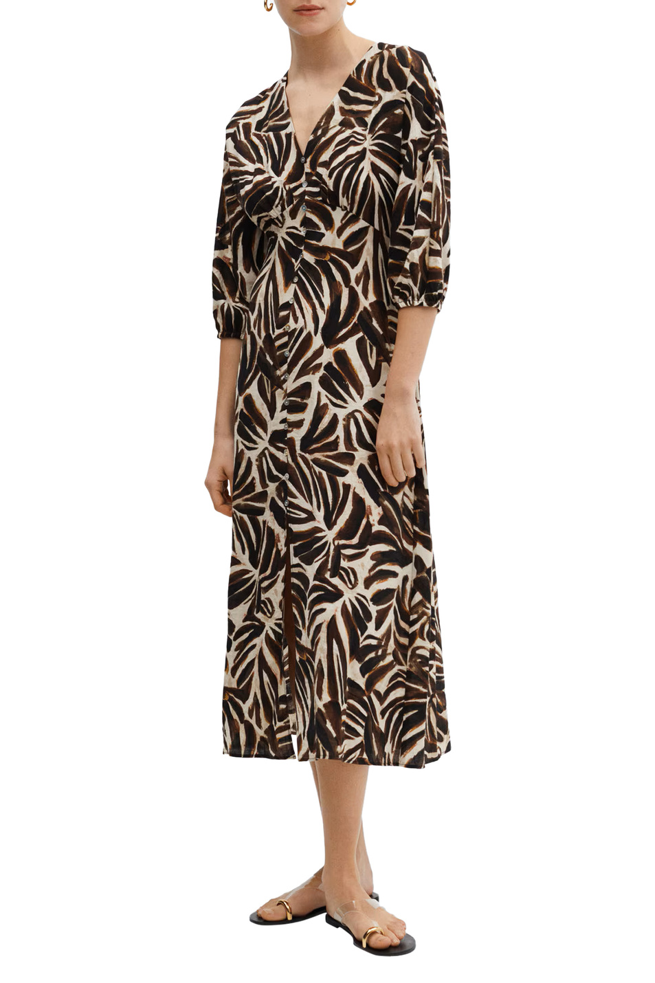 Женский Mango Платье CLAUDIE с V-образным вырезом (цвет ), артикул 67017122 | Фото 2