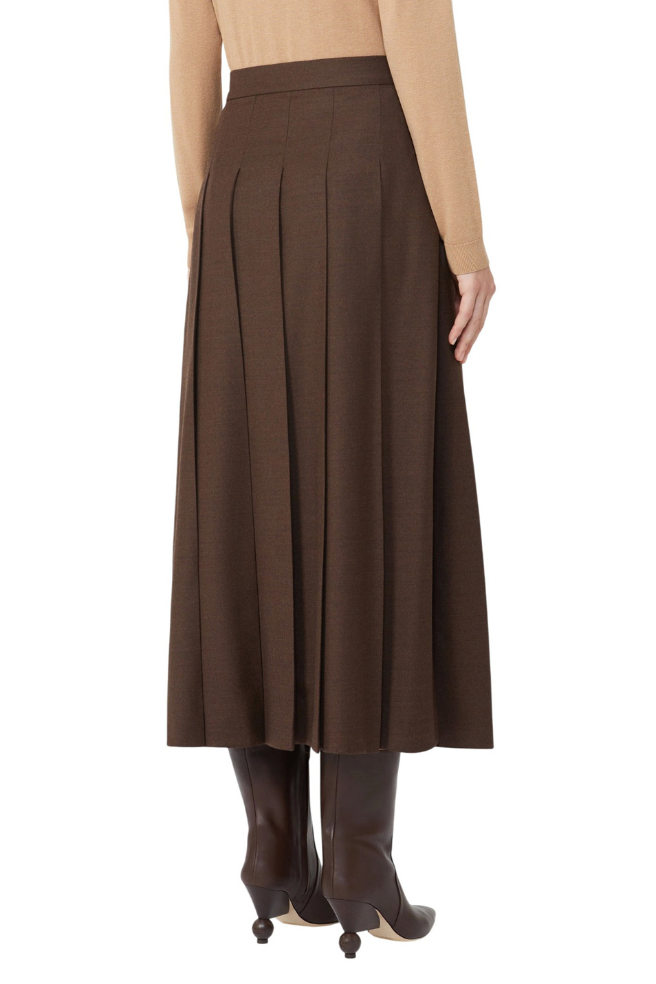 Юбка FASTOSO из шерсти|Основной цвет:Коричневый Женский Weekend Max Mara Юбка FASTOSO из шерсти (цвет ), артикул 2525106062 | Фото 4