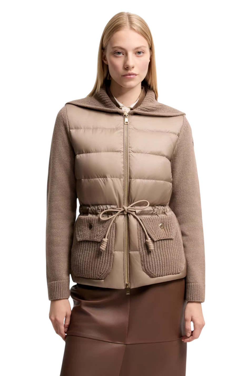 Куртка комбинированная|Основной цвет:Коричневый Женский Moncler Куртка комбинированная (цвет ), артикул L20939B00017-M4281 | Фото 3