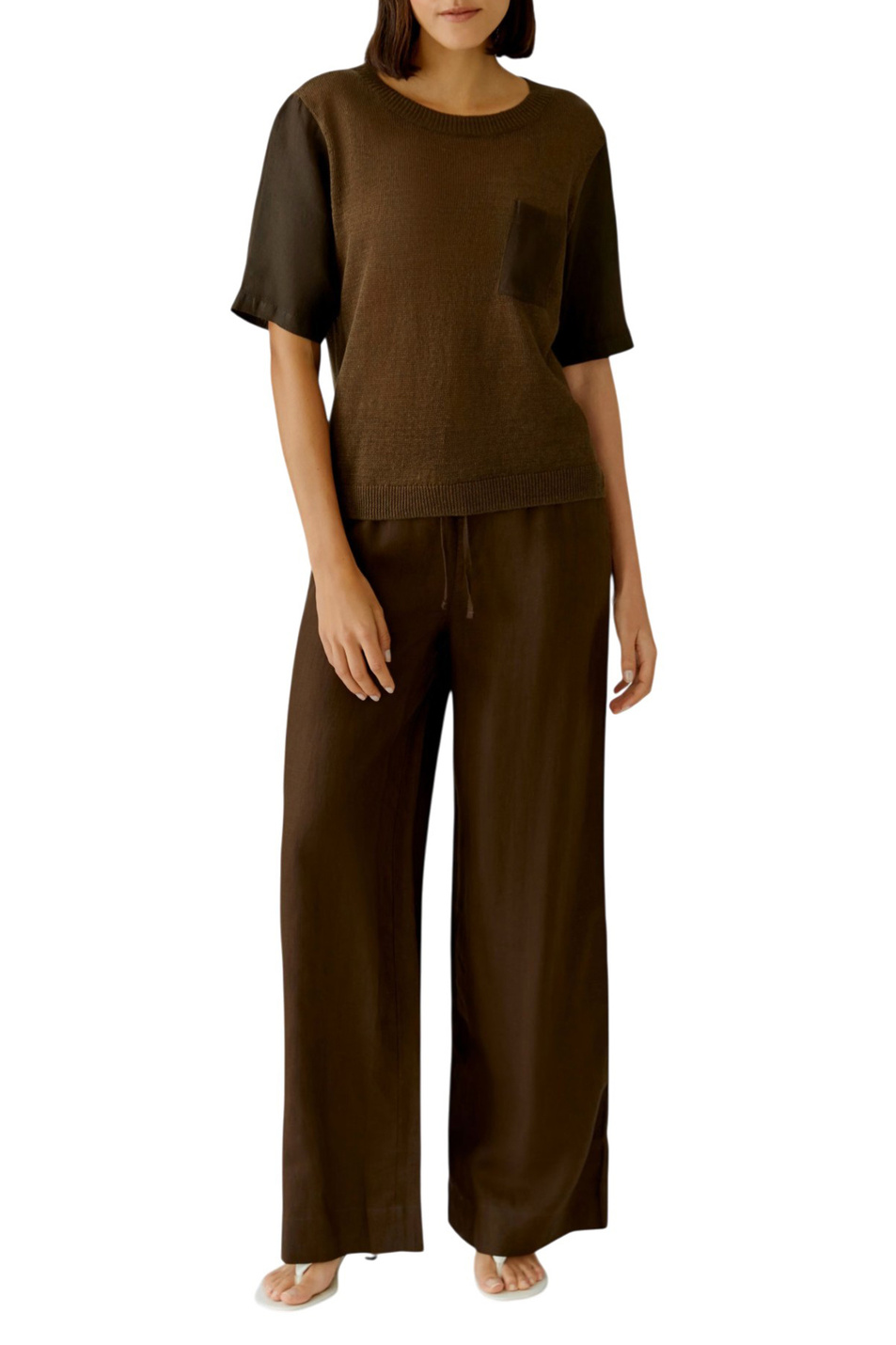 Женский OUI Брюки из льна (цвет ), артикул 97139 | Фото 3