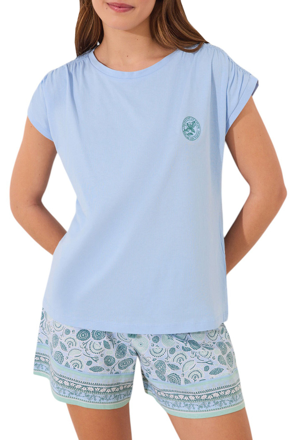 Женский Women'secret Пижама из хлопка (цвет голубой), артикул 3599176 | Фото 1