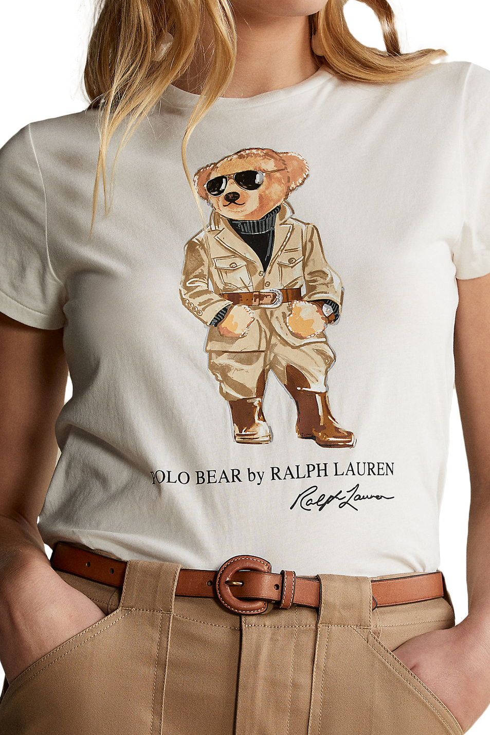 Женский Polo Ralph Lauren Футболка с принтом Safari Bear (цвет ), артикул 211839165001 | Фото 5