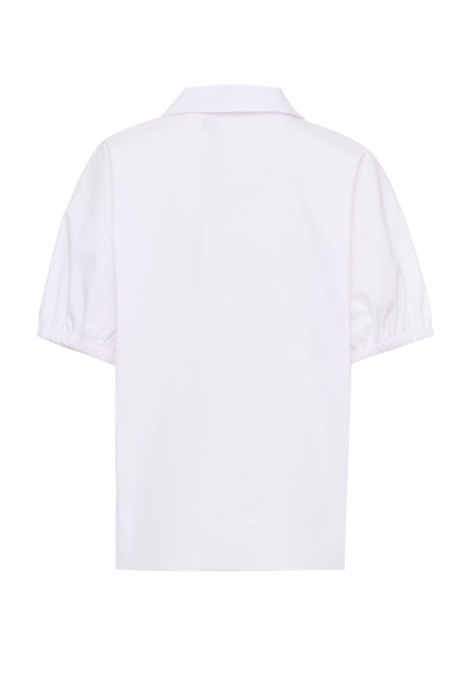 Блузка из эластичного смесового хлопка|Основной цвет:Белый|Артикул:160022-31409 | Фото 2