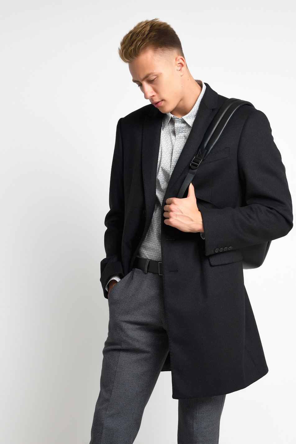 Мужской Emporio Armani Брюки с добавлением шерсти (цвет ), артикул 41P710-41615 | Фото 4