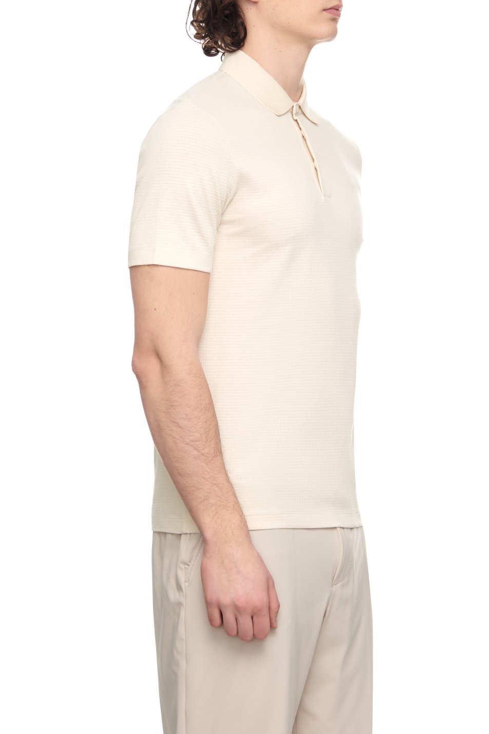 Мужской BOSS Рубашка поло из фактурного хлопка (цвет ), артикул 50486157 | Фото 3